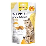 GimCat Nutri Pockets Käse - Knuspriger Katzensnack mit cremiger Füllung und...