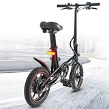 E-Bike Klapprad Elektrofahrrad mit 14 Zoll Tire, Tragbares Elektrofahrrad mit...
