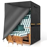 GARPROVM Strandkorb Schutzhülle Winterfest, Strandkorbhülle Wasserdicht...