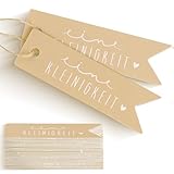 COLOFALLA 50pcs Geschenkanhänger Danke Kraftpapier Tags mit 10m Hanfseil Karton...