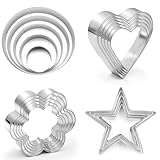 Ruayia 20-teiliges Ausstechformen Backset, Edelstahl Keksausstecher Set mit...