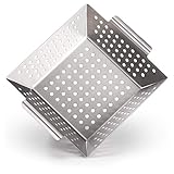 Blumtal Grillschale aus 100% Edelstahl - perfekt für Grillgemüse, Grillkorb...