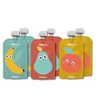 DIDOBABY (Pack 6) Wiederverwendbare Quetschbeutel mit Lebensmitteln für Babys -...