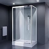 Duschmeister Virginia Komplettdusche Fertigdusche 115 cm x 90 cm x 215 cm hoch...