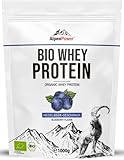AlpenPower BIO WHEY Protein Heidelbeere 1 kg - 100% natürliche Zutaten & ohne...
