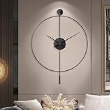 GERHWASH Wanduhr, 60cm Moderne Wanduhr, minimalistisches Design Quartz Lautlos...