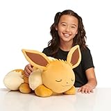 Pokémon PKW4322-45cm Schlafendes Plüsch - Evoli, offizielles Plüsch