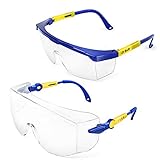 S&R-Schutzbrille Set: Schlagfeste Sicherheits- und Arbeitsbrille mit UV-Schutz...