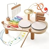 Mamimami Home Musikinstrumente für Kinder ab 1 Jahr ,Trommel Set ,Montessori...