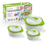 TELE WELT Thermoschüssel mit Deckel [3er SET] mit dem Wärmebehälter Grillgut...