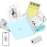 Phomemo Mini Drucker Tragbarer thermischer Fotodrucker mit wiederaufladbarem...