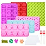 NVGVUP 10 Stück Backmatte Hundekekse, Silikon Backmatte für Hundeleckerlies...