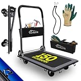 Tronitechnik® Transportwagen Paketwagen Plattformwagen klappbar mit Lenkrollen...