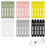 30 Stück Silikon Kabelbinder, Wiederverwendbar kabel organizer, Verstellbare...