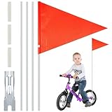 Jortmrd Fahrradfahne für Kinder 150 cm Fahrradwimpel Kinder Verstellbare Fahne...