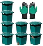 8 Stück Schneckenfalle mit Gartenhandschuhe, Schneckenfalle Garten Starter-Set...