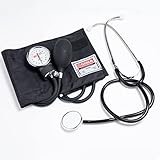 GIMA YTON Classic Aneroid-Blutdruckmessgerät mit Stethoskop, Nylonarmband mit...