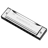 OFFCUP Mundharmonika, 10 Löcher Mundharmonika Chromatic Mundharmonika Kinder...