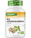vit4ever Original Bio Ashwagandha - 365 Kapseln - Hochdosiert mit 1950mg je...