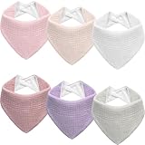 Kewlife gift 6 Stück Lätzchen Baby Musselin Dreieckstuch Baby Halstuch...