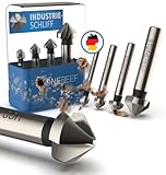 Kegelsenker 4er-Set [6.3, 8.3, 10.5, 16.5 mm] HSS Senker für Metall und Holz...