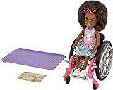 Barbie Chelsea Puppe & Rollstuhl mit beweglichen Rädern, Rampe, Stickerbogen &...