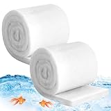 Haocjanc 2 Stück Aquarium Filterschwamm, Eingedickt Filtermatte Aquarium, Weiß...