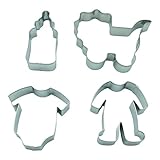 BekkiB - 4er Set Ausstechformen 'Baby' - Ausstecher aus Edelstahl,...