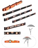 VEVOR 6-teiliges Wasserwaagen-Set, 200/120/80/60/40/25 cm...