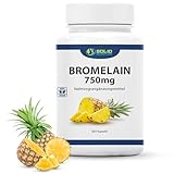 Bromelain hochdosiert 750MG | 360 Kapseln - XXL Vorrat | Magensaftresistent -...