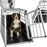 tectake® Hundebox Auto oder Hundebox für Zuhause, Aluminium Hundetransportbox,...