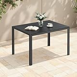 Clevich Gartentisch Wetterfeste, 110x70cm, Outdoor-Esstisch, WPC Balkontisch,...