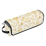 Weiße und goldene romantische Valentinsblumen-Reisetasche mit Eisenmatte,...