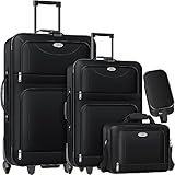 KESSER® 4tlg Trolley Kofferset | Reisekoffer Set mit Rollen | Komplettes...