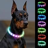 Joytale Leuchthalsband Hund, Hundehalsband Leuchtend Aufladbar,...