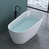 doporro Freistehende Design-Badewanne oval Vicenza528OA 160x80x72cm inkl....