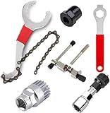 Lostwry 6 Stück Fahrrad Kassette, Fahrrad Reparatur Set mit Kurbelabzieher und...