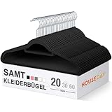 HOUSE DAY Kleiderbügel Samt, 20er Set, Premium Bügel, Kleiderbügel...