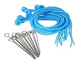 Lantelme Set 12 Rouladenbinder Silikon 54cm mit 20 Rouladennadeln aus Edelstahl...