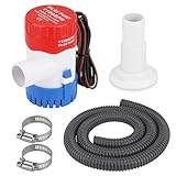 CPROSP Bilgenpumpe 12v 1100 GPH mit φ29mm Schlauch Non-Automatic mit 1x 1,88M...