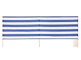 Ladeheid Windschutz Strand Sichtschutz mit Holzstab praktisches Strand Zubehör...