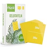 NUIA® Premium Gelbtafel-Set: 25x2 (50) Gelbsticker gegen Trauermücken -...