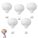 5PCS Heißluftballon Papierlampion, Lampions Deko Ballon, Heißluftballon Deko,...