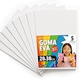 OFITURIA Moosgummi für Bastelarbeiten und Schulprojekte, Farbiges Schaumstoff...