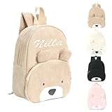 Personalisierte Rucksack Kinder mit Gestickt Namen, Bär Kinderrucksack für...
