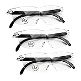 tiyiyok 3 Stück Lupenbrille für Brillenträger, Vergrößerungsbrille mit 3...