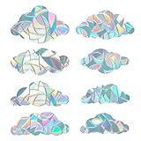 GORGECRAFT 8 Stück Rainbow Window Clings 3D Dekorative Fensterfolie Groß...