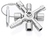 KNIPEX TwinKey Schaltschrankschlüssel, für gängige Schließsysteme, 10...