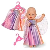 Baby Born Regenbogenkleid, Puppenkleid mit Flügeln und Glitzer für 43cm...
