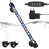Johyzmpun 39cm Timer aquarium Lampe, Dimmbar 10 Helligkeitsstufen Aquarium Led...